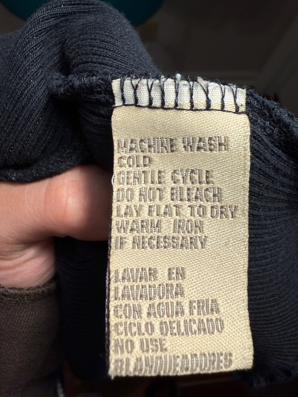 Black Ribbed Button-Front Cardigan - Picture 4 of 4